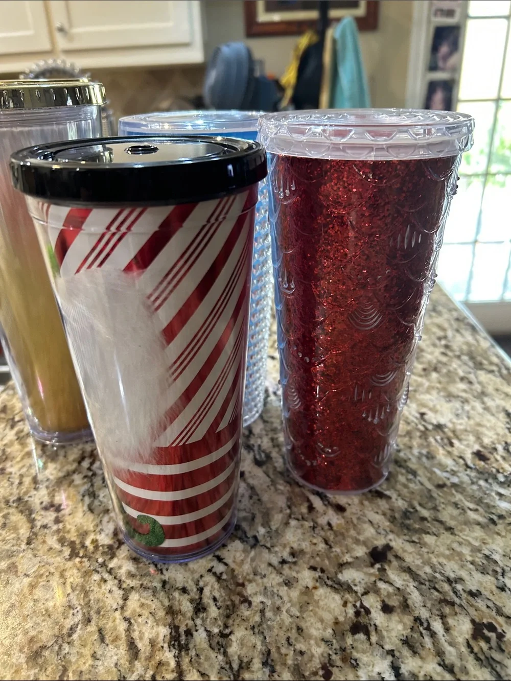 Starbucks Multi-Color Reusable Tumblers with Gold Lids -Set of 5